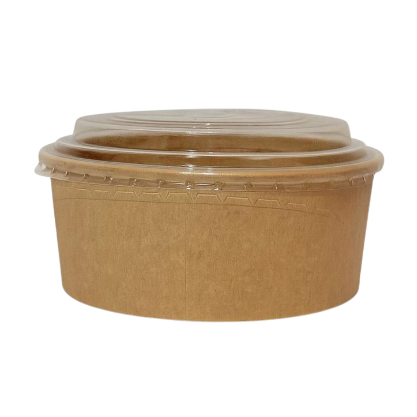 1000ml Kraftpapier Bowl inkl. Deckel 200 Stk