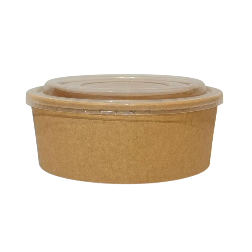 1300ml Kraftpapier Bowl inkl. Deckel 200 Stk